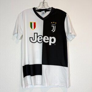 Juventus Soccer Jersey Ronaldo 7 Italy Small Black White Small